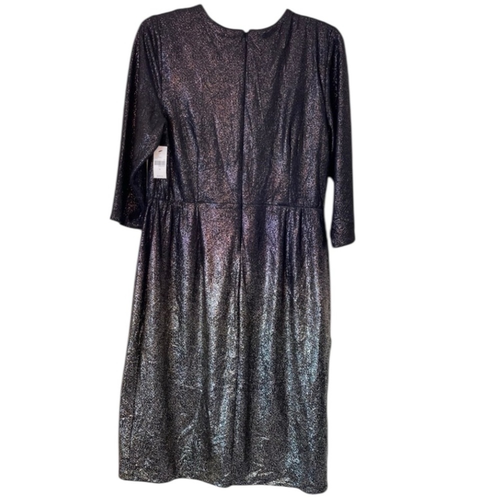 NWT Lane Bryant Surplice Foil Ombré faux wrap dress. Size 16 - Picture 3 of 7